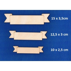 SKLEJKA #3mm Szyldy, tabliczki ozdobne komplet 3szt / dł: 10 do 15cm / XVIII / 4555